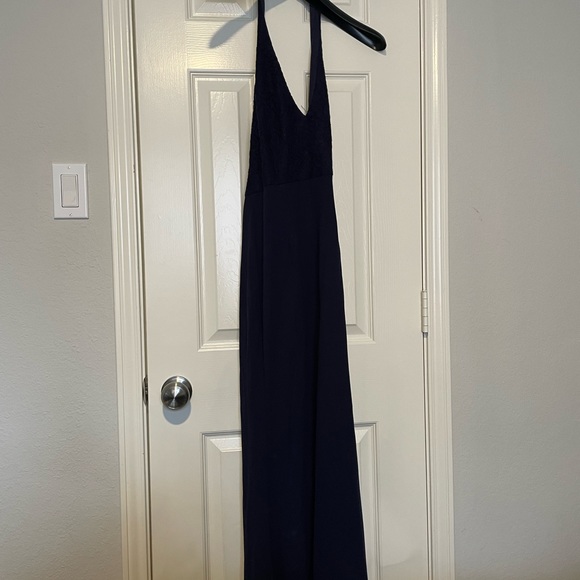 Navy halter lulus dress in medium - Picture 4 of 4